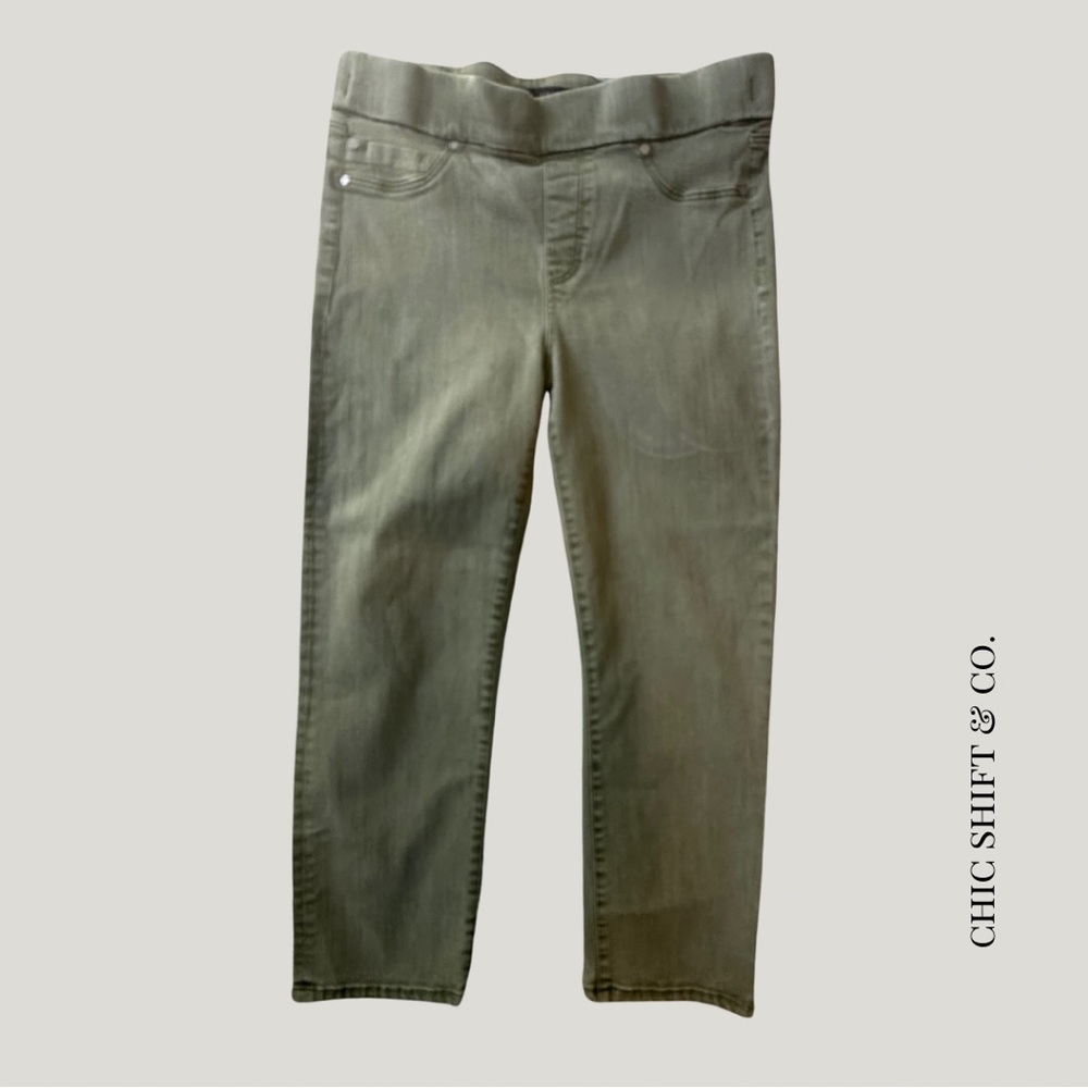 Liverpool | The Skinny | Pull-On Jeans | Olive Green | Size 12